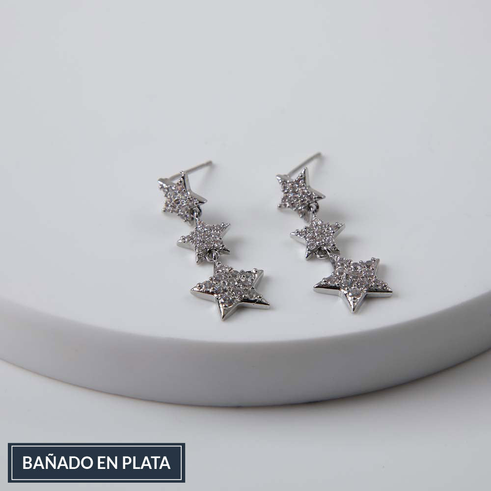 Aros Largo Baleal Plateado Humana