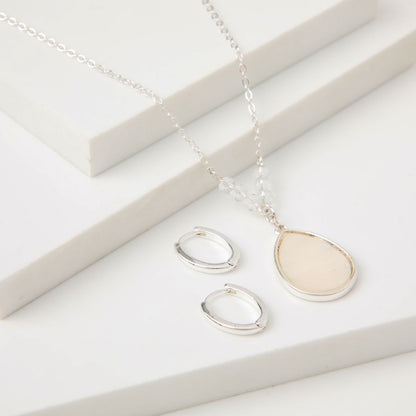 Set Collar Y Aros Senja Plateado Tatienne