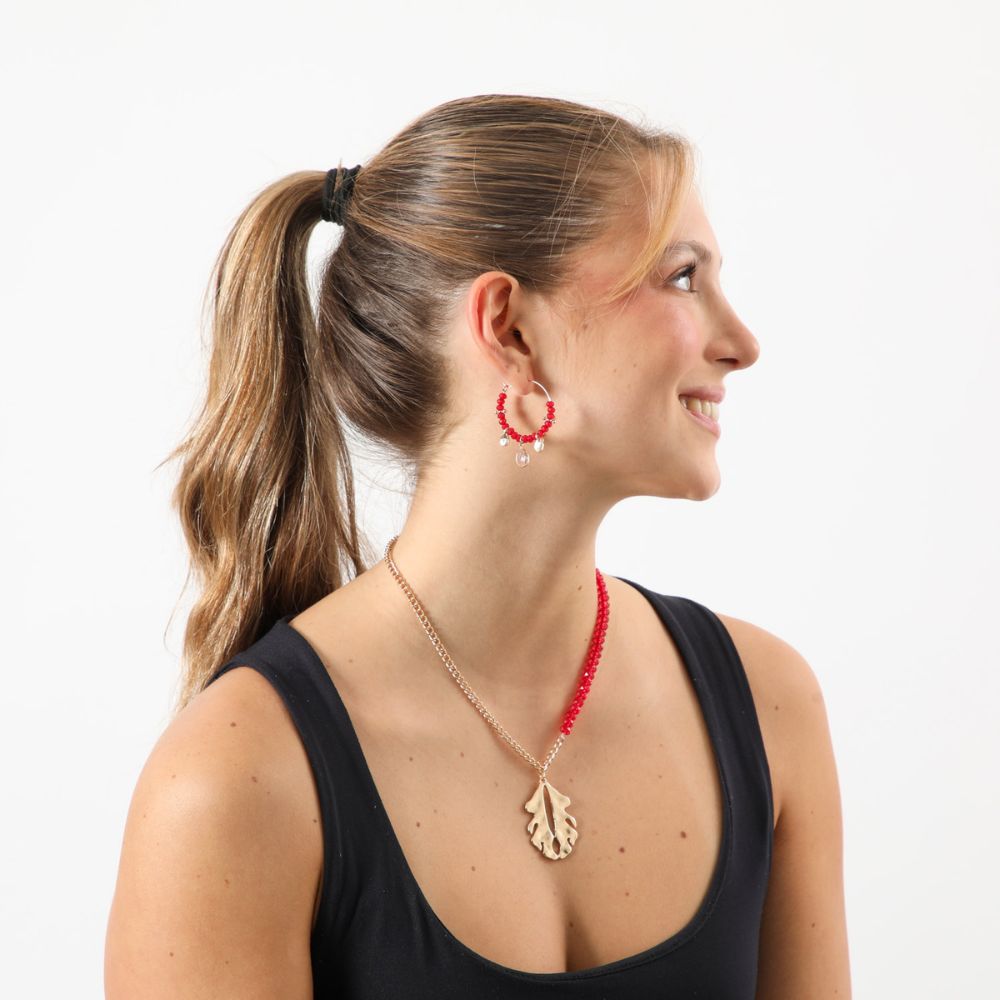 Aros Argollas Flowered Psychodelia Fucsia Tatienne