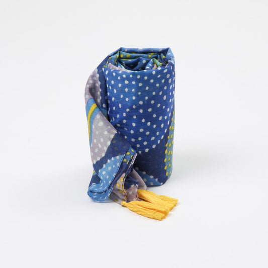 Pañuelo Estampado Amelie Azul Tatienne