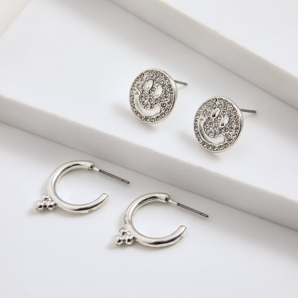 Set De Aros Marina Plateado I-D