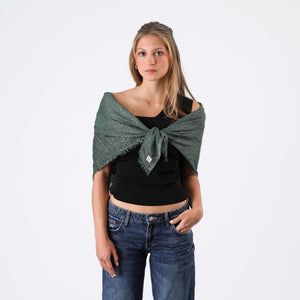 Pañuelo Liso Homer Lurex Verde Humana