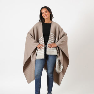 Poncho  Juno Beige Humana