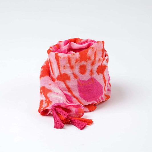 Pañuelo Estampado Shibori Rosado Humana