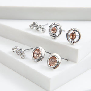 Set De 3 Aros Shine Plateado Tatienne