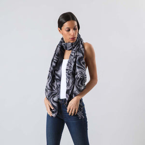Pañuelo Estampado Marbled Negro Humana