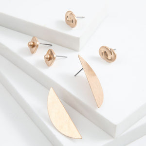 Set De 3 Aros Matt Dorado Tatienne