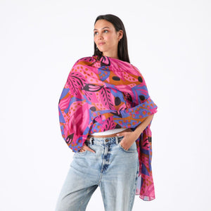 Pañuelo Estampado Mantua Fucsia Id