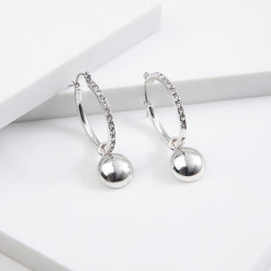 Aros Argolla Esfera Plateado Humana