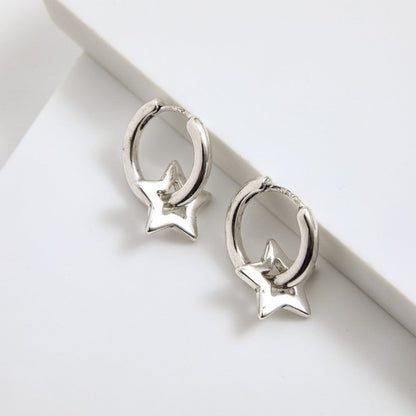 Aros Argollas Oria Plateado I-D