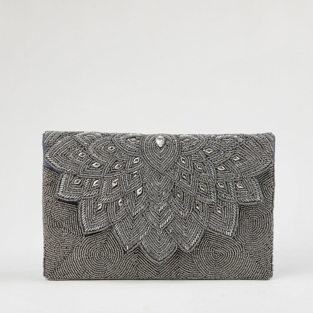 Cartera Clutch Elle Gris Humana