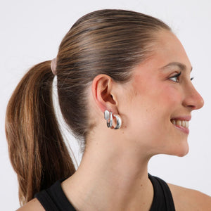 Set de 4 aros Ina Plateado ID