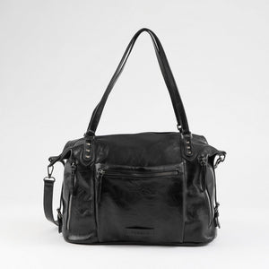 Cartera Hombro Vittoria Black Dark Negro Humana