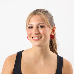 Aros Pegado Flowered Psychodelia Fucsia Tatienne