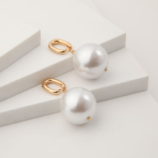 Aros Mediano Fashion Pearls 5 Blanco Humana