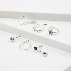 Aros Set Sabina Plateado i-D