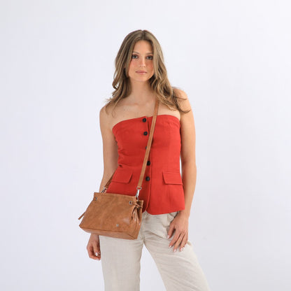 Cartera Cruzada Jane Camel Humana