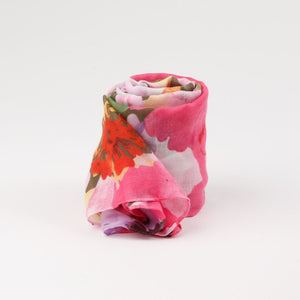 Pañuelo Estampado Avila Floral Fucsia Id