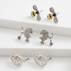 Set de 3 aros Vania Plateado ID