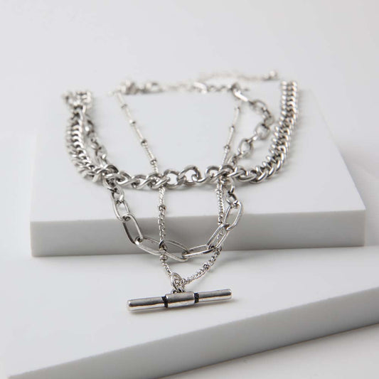 Collar Corto Smith Plateado Humana