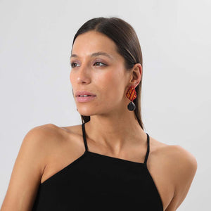 Aros Largos Algodor Rojo Tatienne