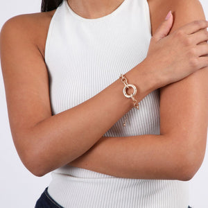 Pulsera Blanda Circles Dorado Humana