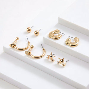 Set De Aros Olivia Dorado I-D