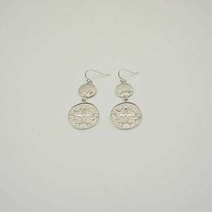 Aros Largos Cruces Plateados Tatienne