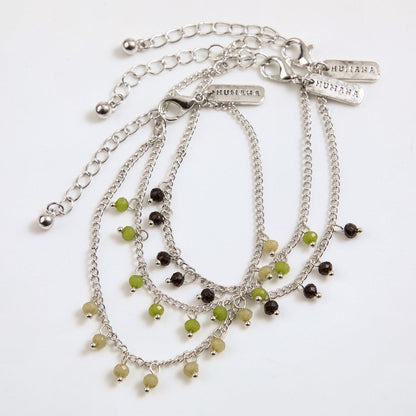 Set De Pulseras Sora Plateado Humana