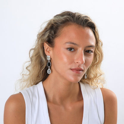 Aros Largos Arya Plateado Tatienne