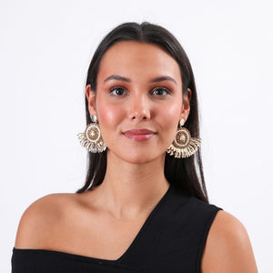 Aros Fiesta Leaf Dorado Humana