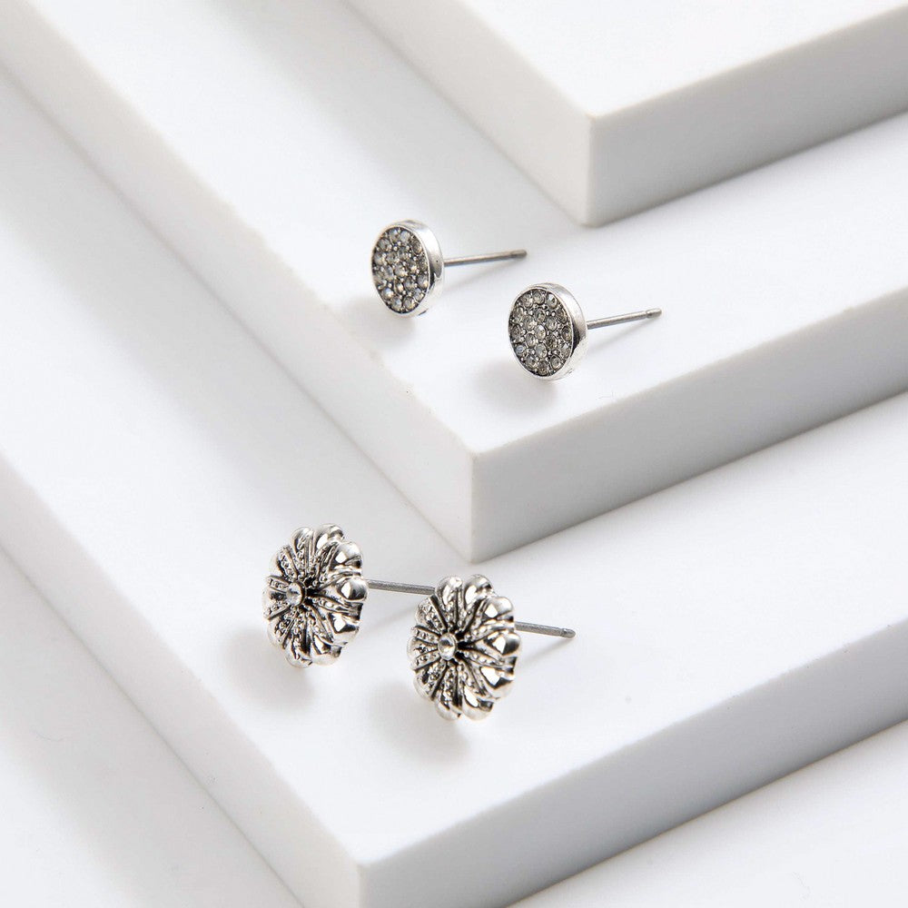 Set De Aros Romi Plateado I-D