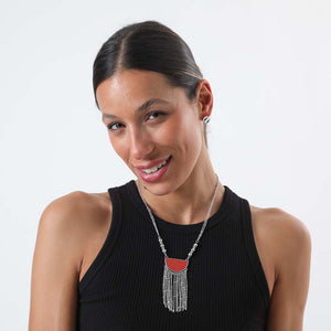 Collar + Aro Ibiza Rojo Humana