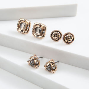 Set De 3 Aros Bugs Dorado Tatienne