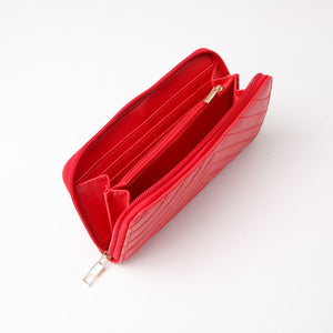 Billetera Grande Quilted Roja i-D