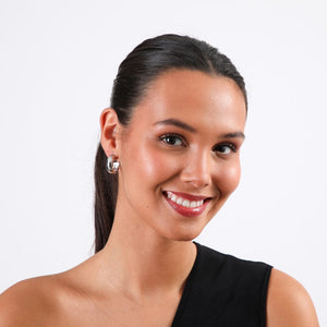 Aros Argolla Pato Plateado Acero Inoxidable Humana