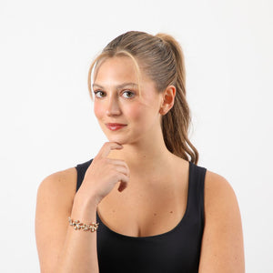 Pulsera Blanda Flowered Psychodelia Dorado Tatienne