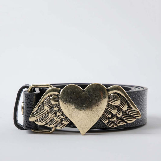 Cinturón Invierno Heart Negro Humana