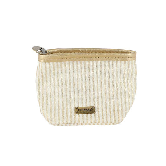 Billetera Monedero Raya Beige Tatienne