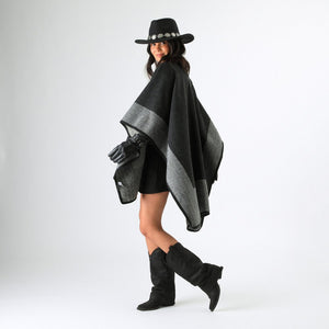Poncho Tati Grey Humana