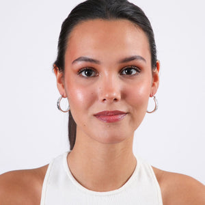 Aros Argolla Shiny Plateado Humana