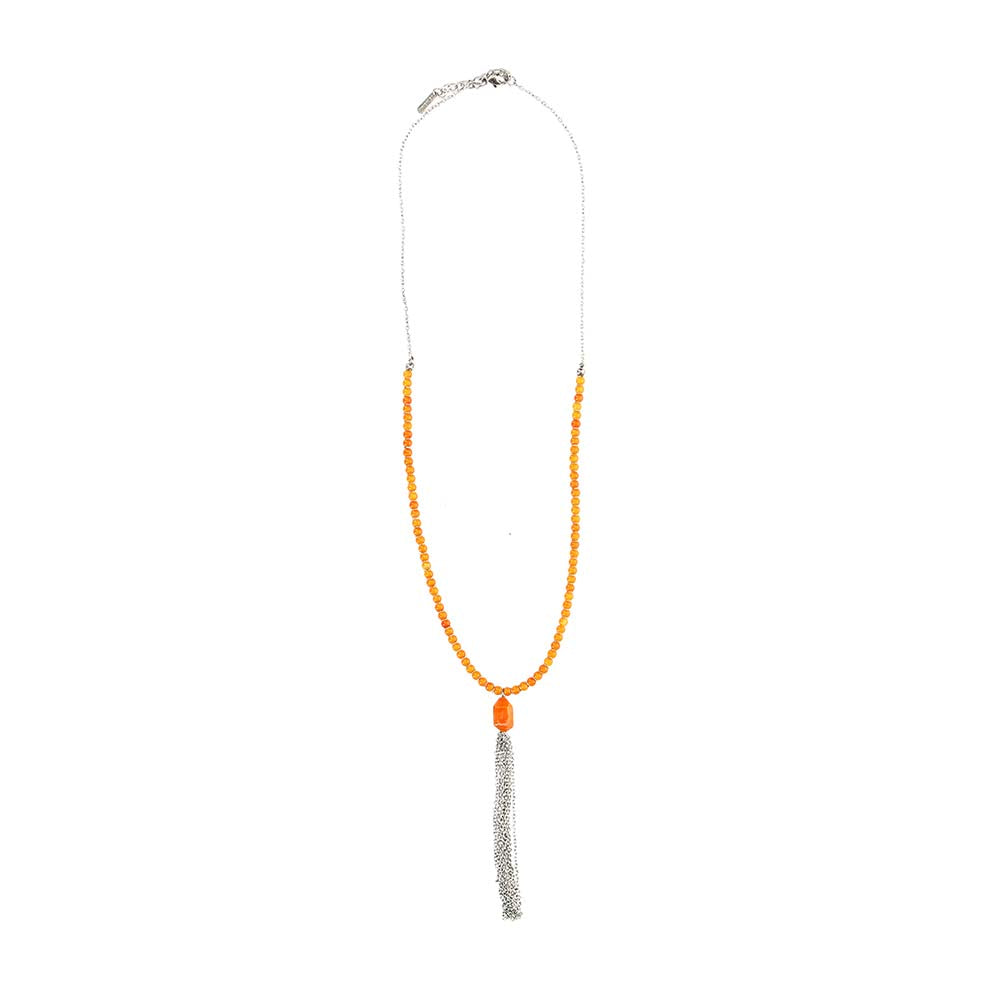 Collar Largo Golden Naranjo Humana