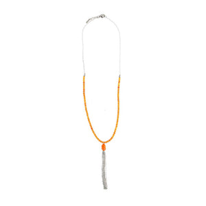 Collar Largo Golden Naranjo Humana