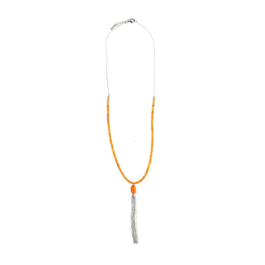 Collar Largo Golden Naranjo Humana