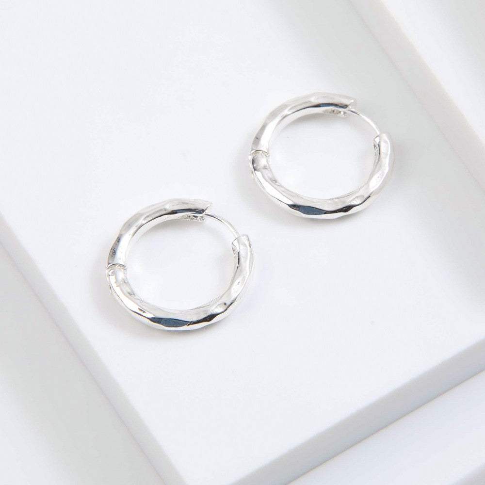 Aros Argollas Sadie Plateado I-D