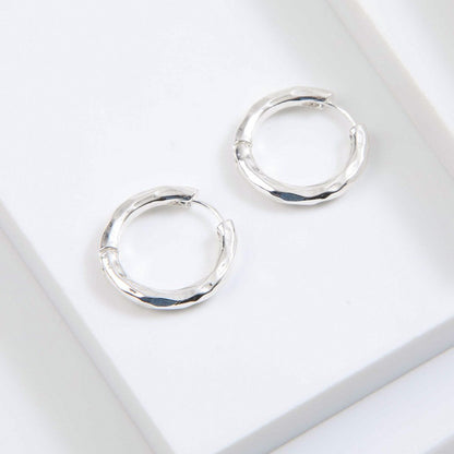 Aros Argollas Sadie Plateado I-D