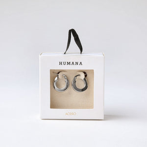 Aros Argollas Brad Plateado Humana