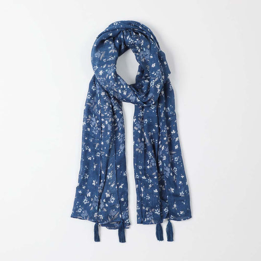 Pañuelo Estampado Azul Camelia Tatienne