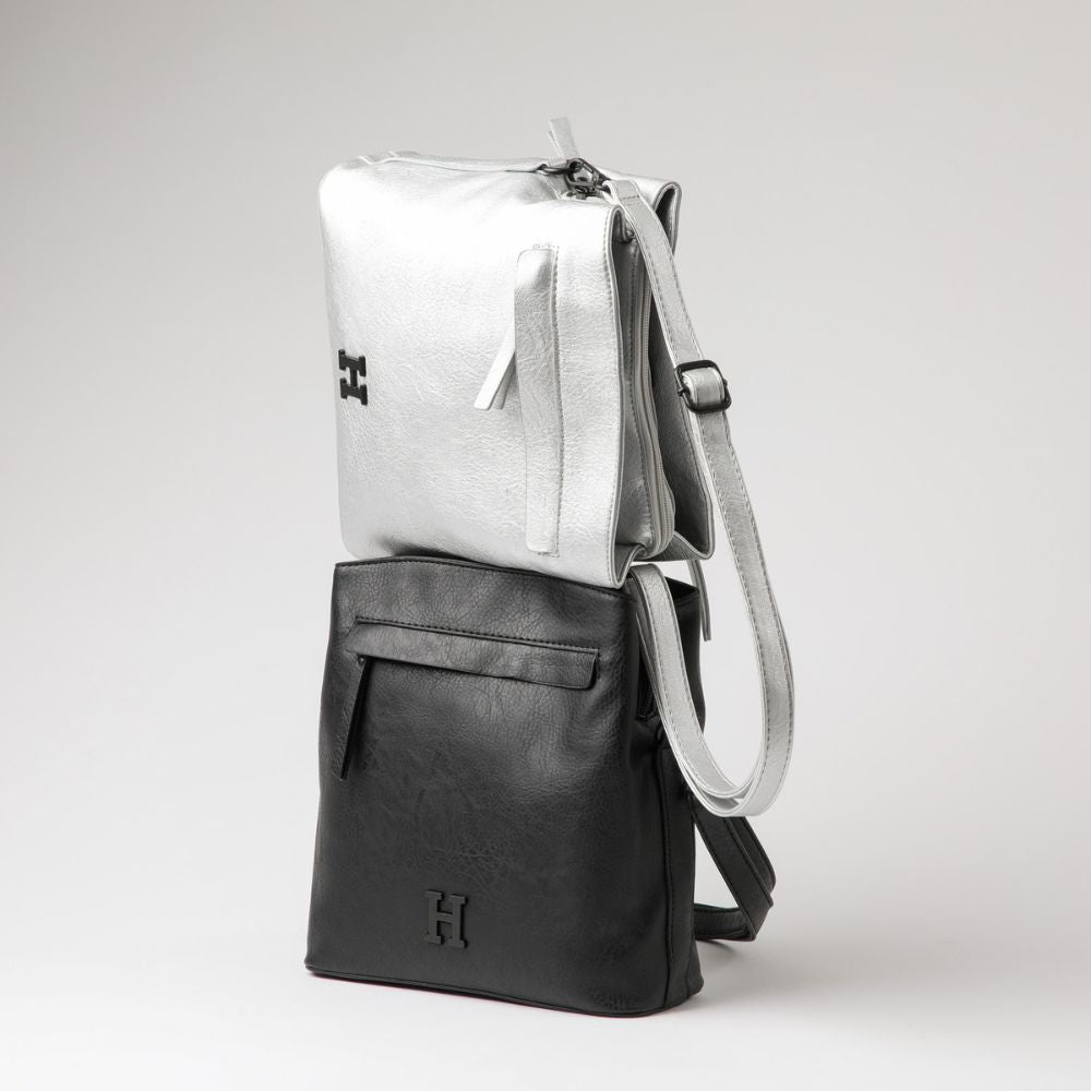 Cartera Cruzada Avila Plateada Humana