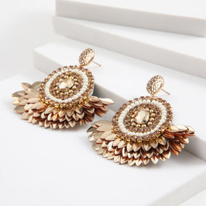 Aros Fiesta Leaf Dorado Humana